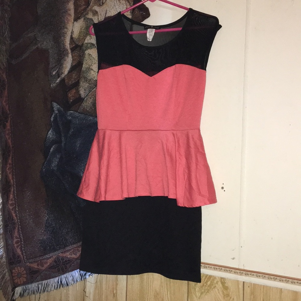 Heart 2 Heart Peplum Mesh Dress